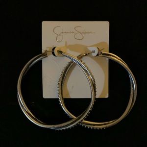 Silver color Hoops